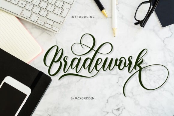 Bradework Script Font for Modern Web Design