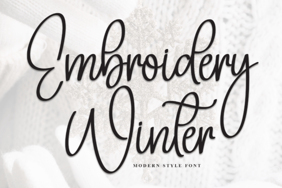 Embroidery Winter: A Premium Script Font for Branding