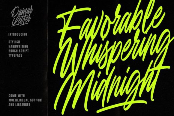 Favorable Whispering Midnight Typeface for Branding