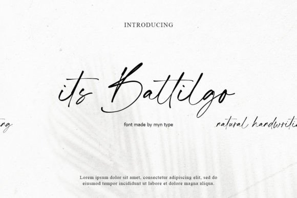Its Battilgo: A Script Font for Elegant Editorial Design
