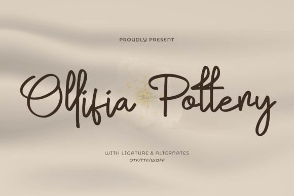 Ollifia Pottery: A Script Font for Digital Brands