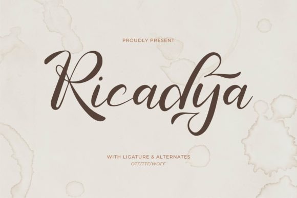 Ricadya: A Stylish Script Font for Makers