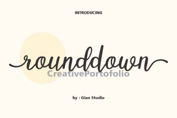 Rounddown Font for Elegant Handmade Designs