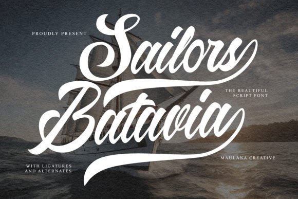 Sailors Batavia Font for Elegant Handmade Branding