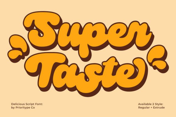 Super Taste: The Bold Script Typeface for Modern Branding
